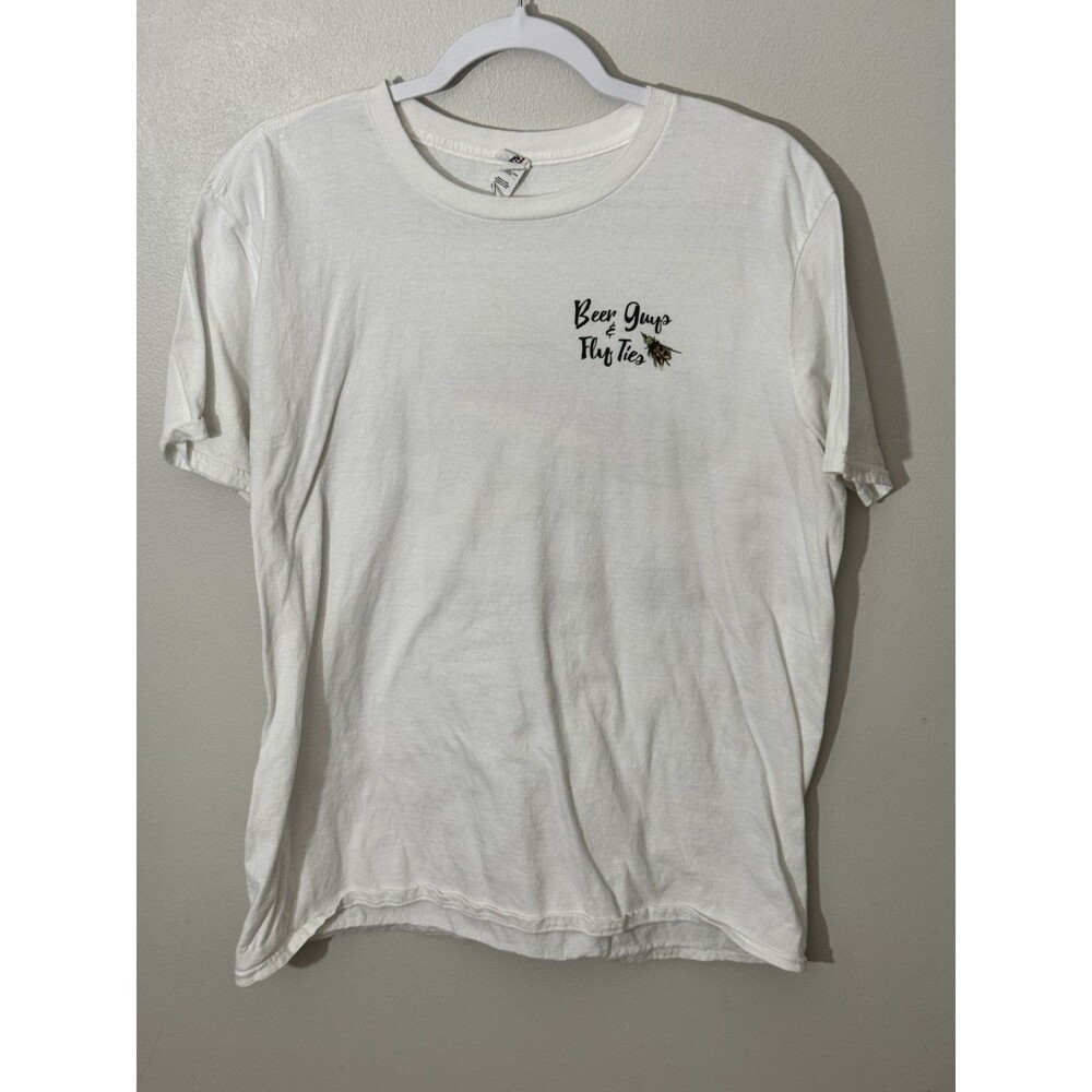 Beer Guys And Fly Ties-Men’s Large-100% Cotton-Fishing T-Shirt